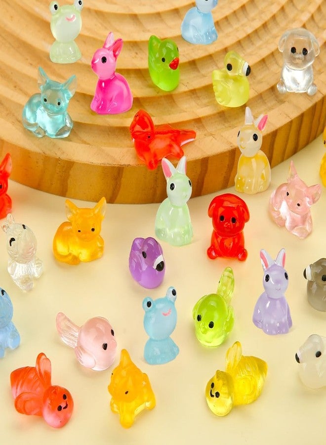 BharatBazaar 50 Pcs Miniature Toys, Garden Decoration Items Outdoor, Small Resin Animals Variety Pack Luminous Miniature Farm Ocean Figures Tiny Plastic Duck to Hide Garden Aquarium Dollhouse Office Home Decor - Image 2